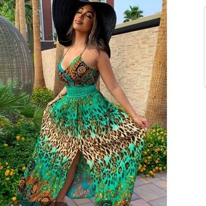 Holy slit maxi dress